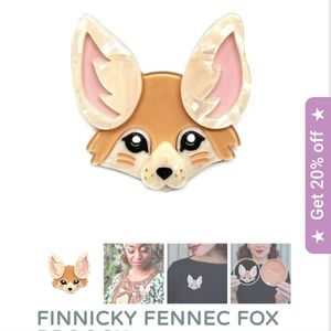 Erstwilder FlINNICKY FENNEC FOX BROOCH